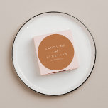 Modernes Minimalistisches Skript Custom Wedding Te Runder Aufkleber<br><div class="desc">Modernes Minimalistisches Script Terracotta Custom Wedding Classic Round Sticker</div>