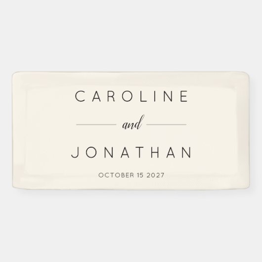 Modernes Minimalistisches Skript - Eigene Hochzeit Banner (Horizontal)