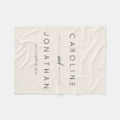 Modernes Minimalistisches Skript - Eigene Hochzeit Fleecedecke (Vorderseite (Horizontal))