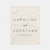 Modernes Minimalistisches Skript - Eigene Hochzeit Fleecedecke (Vorderseite)