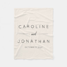 Modernes Minimalistisches Skript - Eigene Hochzeit Fleecedecke