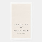 Modernes Minimalistisches Skript - Eigene Hochzeit Serviette (Vorderseite)