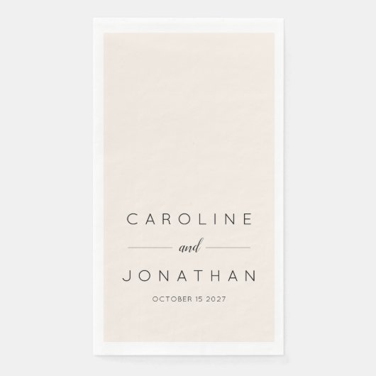 Modernes Minimalistisches Skript - Eigene Hochzeit Serviette (Vorderseite)