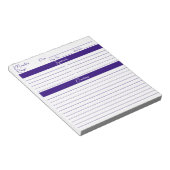 Modernes Minimalistisches Skript Elegante Lila Rez Notizblock (angewinkelt)