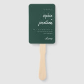 Modernes Minimalistisches Skript Emerald Green | H Fächer (Vorderseite)