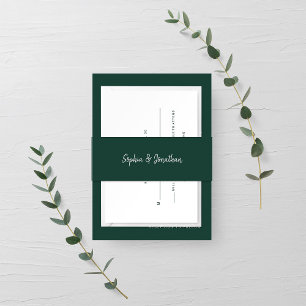Modernes Minimalistisches Skript Emerald Green W Einladungsbanderole