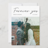 Modernes Minimalistisches Skript für immer Ja Ankündigung (Vorderseite)