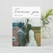 Modernes Minimalistisches Skript für immer Ja Ankündigung (Stehend Vorderseite)