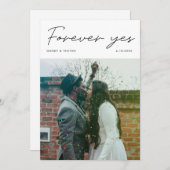 Modernes Minimalistisches Skript für immer Ja Ankündigung (Vorne/Hinten)