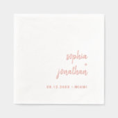 Modernes Minimalistisches Skript | Gold Servietten Mit Folie (Vorderseite)