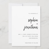 Modernes Minimalistisches Skript | Hochzeit Einladung (Vorderseite)