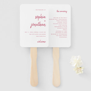 Modernes Minimalistisches Skript Hochzeit Fächer