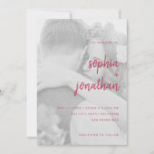 Modernes Minimalistisches Skript | Hochzeit von Fo Einladung (Vorderseite)