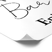 Modernes Minimalistisches Skript Hochzeitscoffee B Poster (Ecke)