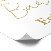 Modernes Minimalistisches Skript Hochzeitscoffee B Poster (Ecke)