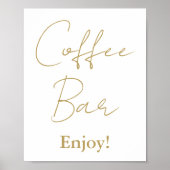 Modernes Minimalistisches Skript Hochzeitscoffee B Poster (Vorne)