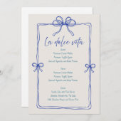 Modernes Minimalistisches Skript | Hochzeitsmenü Menükarte (Vorne/Hinten)