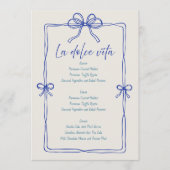 Modernes Minimalistisches Skript | Hochzeitsmenü Menükarte (Vorderseite)