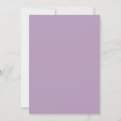 Modernes Minimalistisches Skript | Lavender Weddin Einladung (Rückseite)