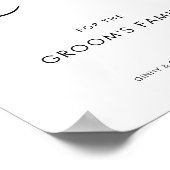 Modernes Minimalistisches Skript reserviert für Ho Poster (Ecke)