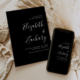 Modernes Minimalistisches Skript Save the Date Sch Ankündigung