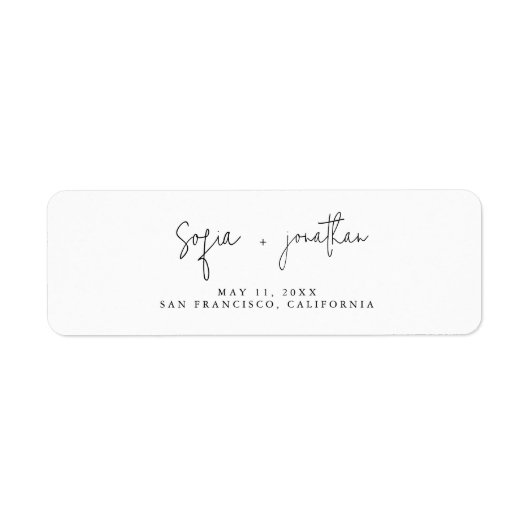 Modernes Minimalistisches Skript | Schwarz-Weiß-Ho (Vorne)