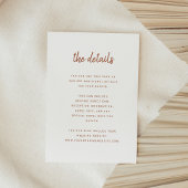 Modernes Minimalistisches Skript Terracotta | Deta Begleitkarte