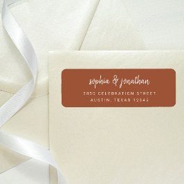 Modernes Minimalistisches Skript Terracotta | Hoch