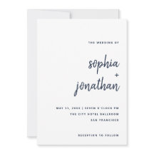 Modernes Minimalistisches Skript | Weiße Hochzeit 