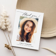 Modernes Minimalistisches Skript Zwei-Foto-Abschlu