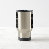 Modernes Minimalistisches Skript Zwei Foto Hochzei Reisebecher (Mittel)