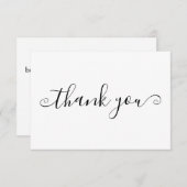 Modernes Minimalistisches Skriptgeschäft Dankeskarte (Vorne/Hinten)
