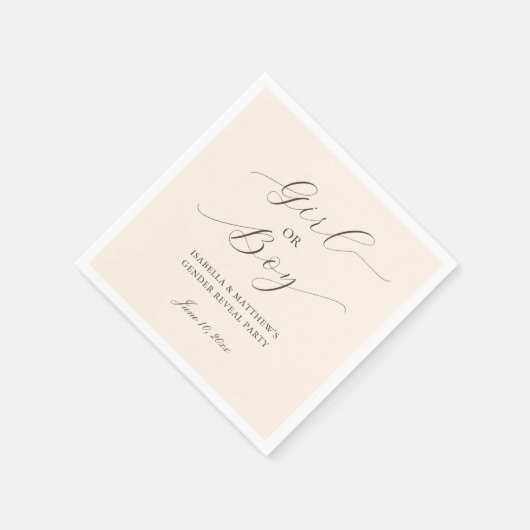 Modernes Minimalistisches Skriptgeschlecht offenba Serviette (Ecke)