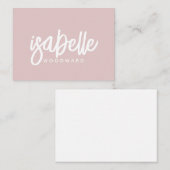 Modernes Minimalistisches Skriptmonogramm Dusty Pi Mitteilungskarte (Vorne/Hinten)