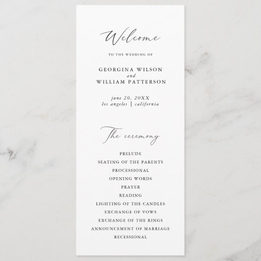 Modernes Minimalistisches Skriptmonogramm-Flachpro Programm (Vorderseite)