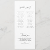 Modernes Minimalistisches Skriptmonogramm-Flachpro Programm (Rückseite)