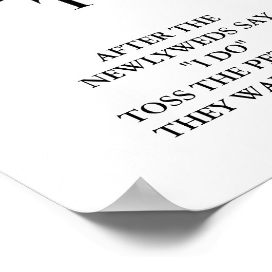 Modernes, Minimalistisches Skriptschild für die Ho Poster (Ecke)