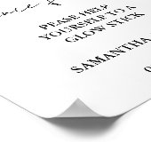 Modernes Minimalistisches Skriptsiegel für Hochzei Poster (Ecke)