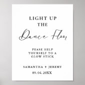 Modernes Minimalistisches Skriptsiegel für Hochzei Poster (Vorne)