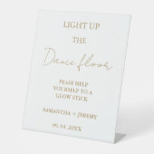 Modernes Minimalistisches Skriptsiegel für Hochzei Sockelschild (Vorderseite)