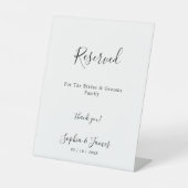 Modernes, Minimalistisches Skriptsiegel vorbehalte Sockelschild (Vorderseite)