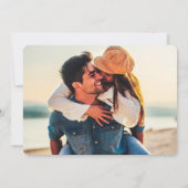 Modernes Minimalistisches Skripttypografie-Overlay Save The Date (Rückseite)