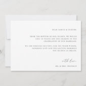 Modernes Minimalistisches SkriptWedding-Foto Dankeskarte (Rückseite)