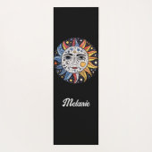 Modernes Minimalistisches Sonnenmongramm Yogamatte (Rückseite)