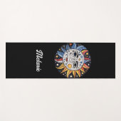 Modernes Minimalistisches Sonnenmongramm Yogamatte (Vorderseite (Horizontal))