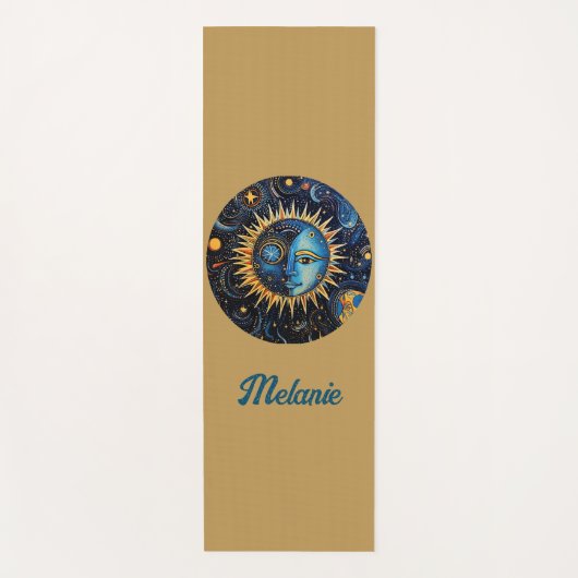 Modernes Minimalistisches Sonnenmongramm Yogamatte (Vorderseite)