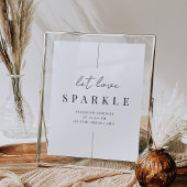Modernes Minimalistisches Sparkler Sendoff Wedding Poster
