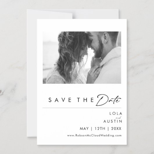 Modernes Minimalistisches Speichern des Datumsfens Magneteinladung (Vorderseite)