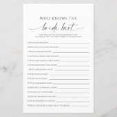 Modernes Minimalistisches Spiel, das Bride Best Ga (Vorderseite)