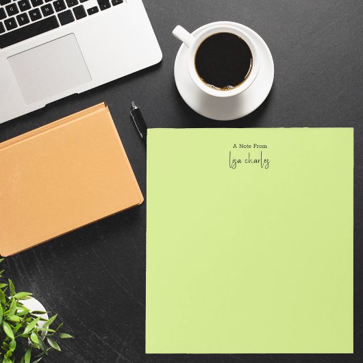 Modernes Minimalistisches, stilvolles Monogramm Notizblock